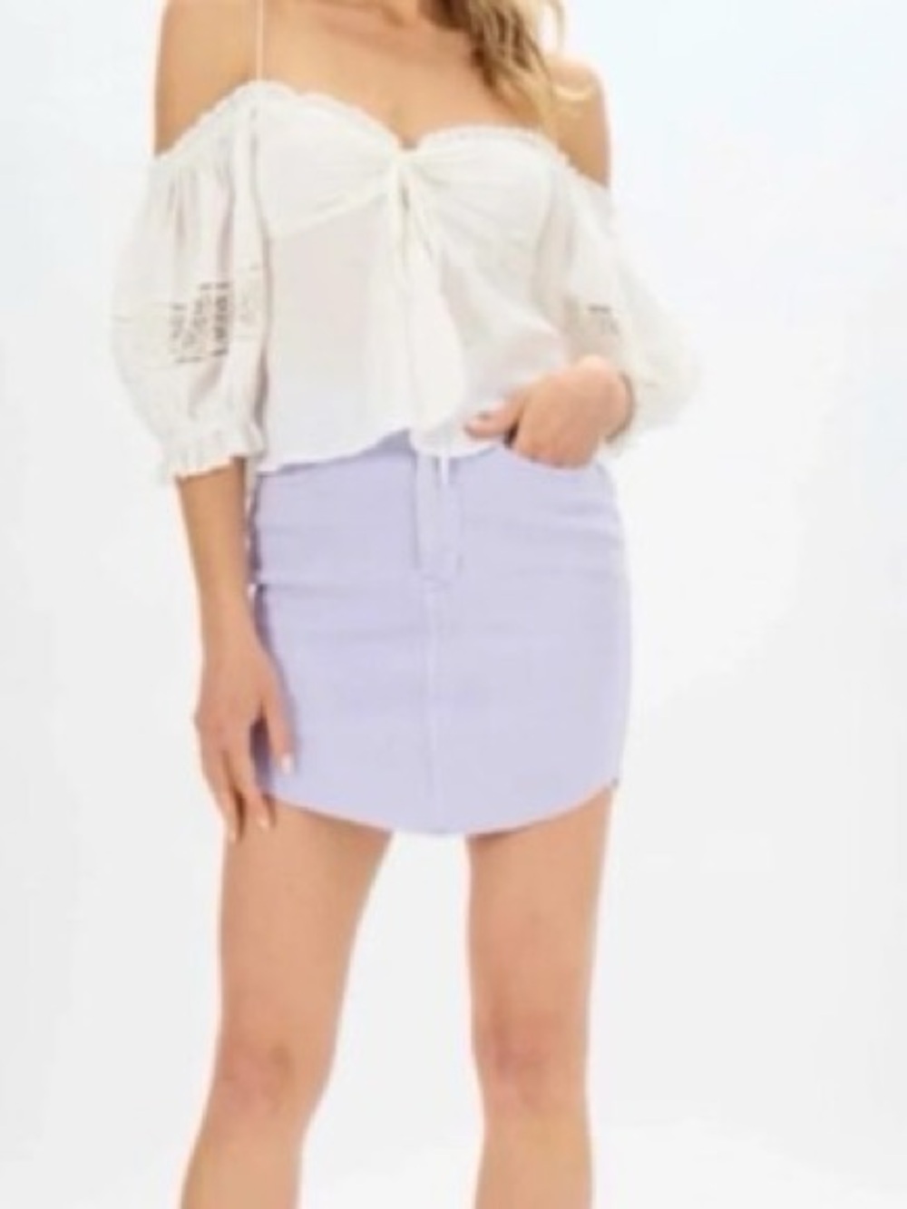 Judy Blue 3X Lavender Jean Skirt Stretch Distressed Raw Hem